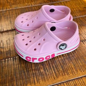 CROCS Toddler Bayaband Clog Size 5C Ballerina Pink/Candy Pink